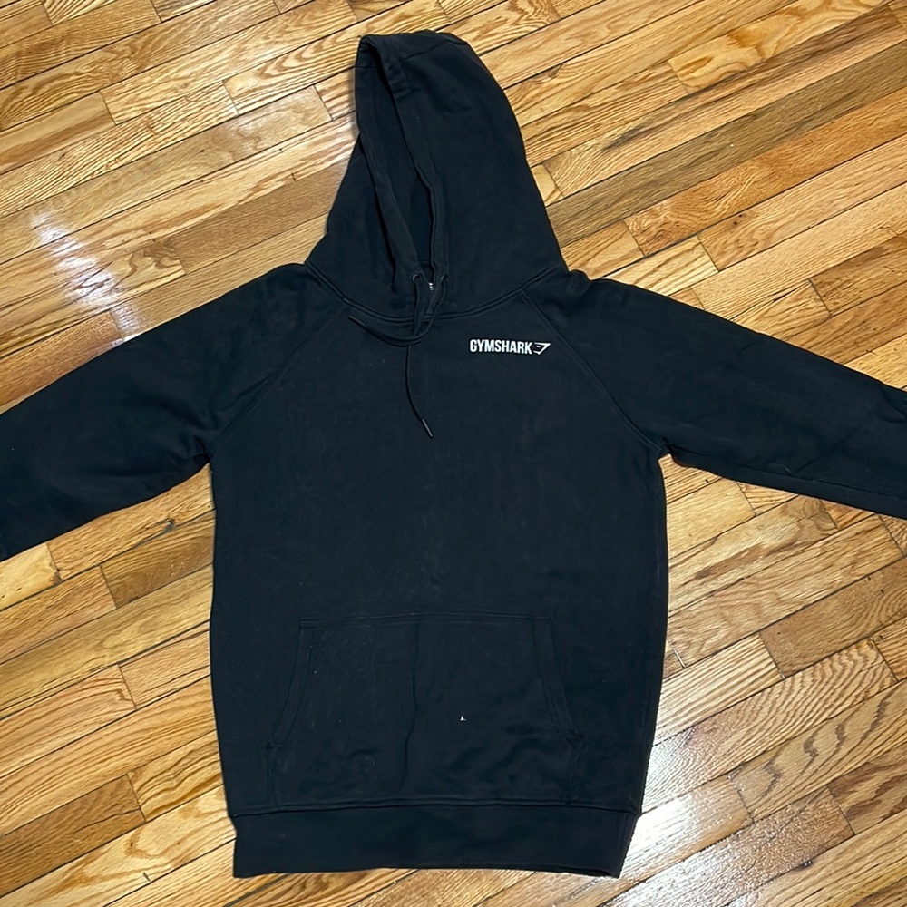 Gymshark Logo Pull Over Hoodie in Black